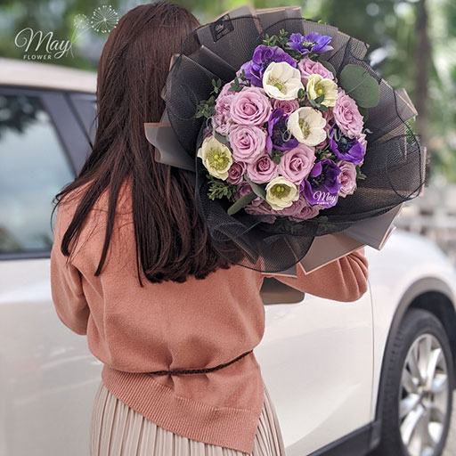 hoa hồng tím - Hoa thu mẫu đơn