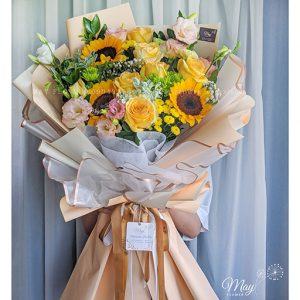 bó hoa hướng dương ấm áp