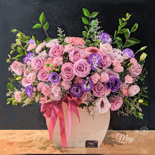 Mau hoa kem loi chuc 20/11: mot mau tim