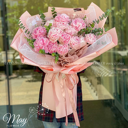 Mẫu đơn hồng Sarah - Cửa hàng hoa tươi May Flower