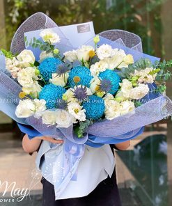 Bó cúc mẫu đơn xanh