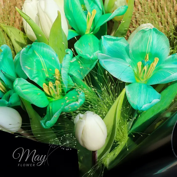 Chi tiết Bó hoa Sương Mai Xanh