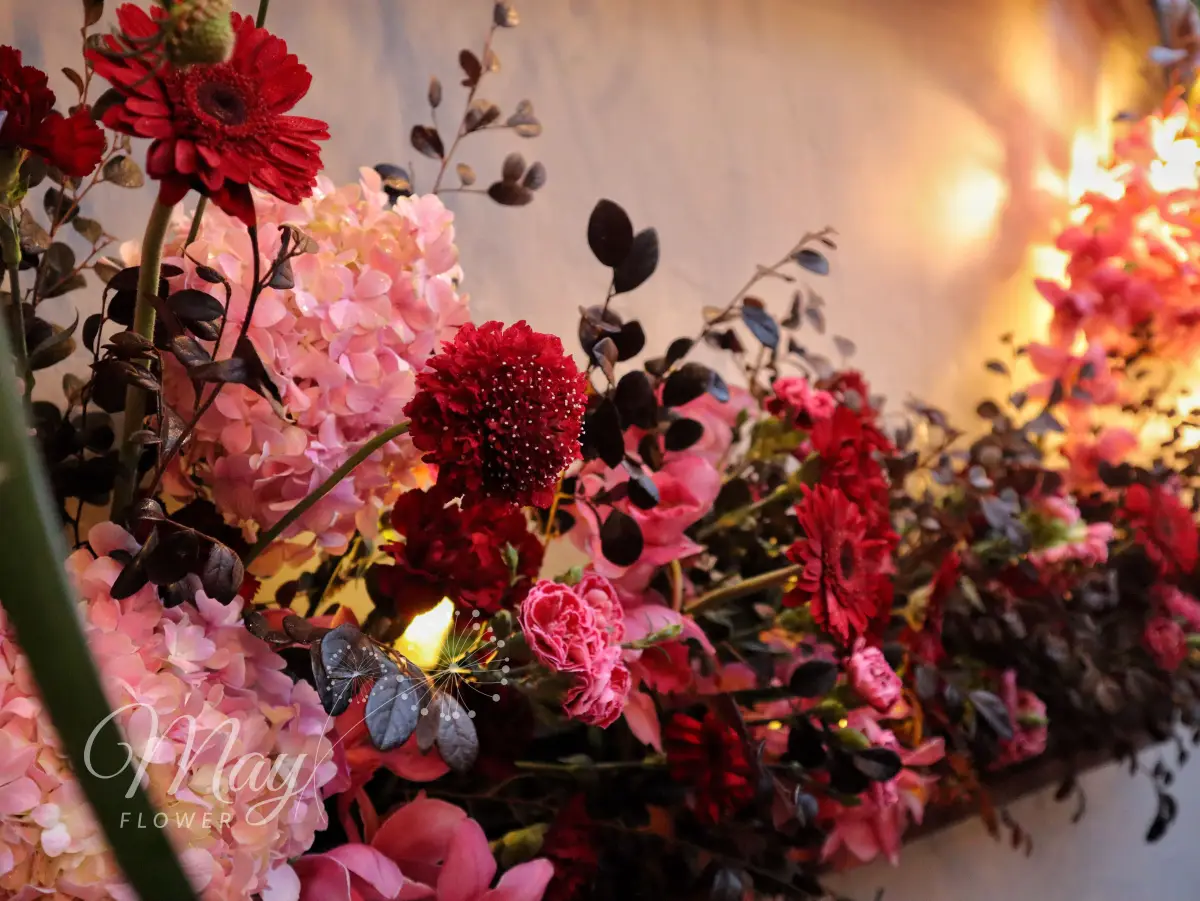 hoa tuoi tone do hong