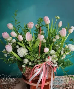 Giỏ hoa Tulip cao cấp