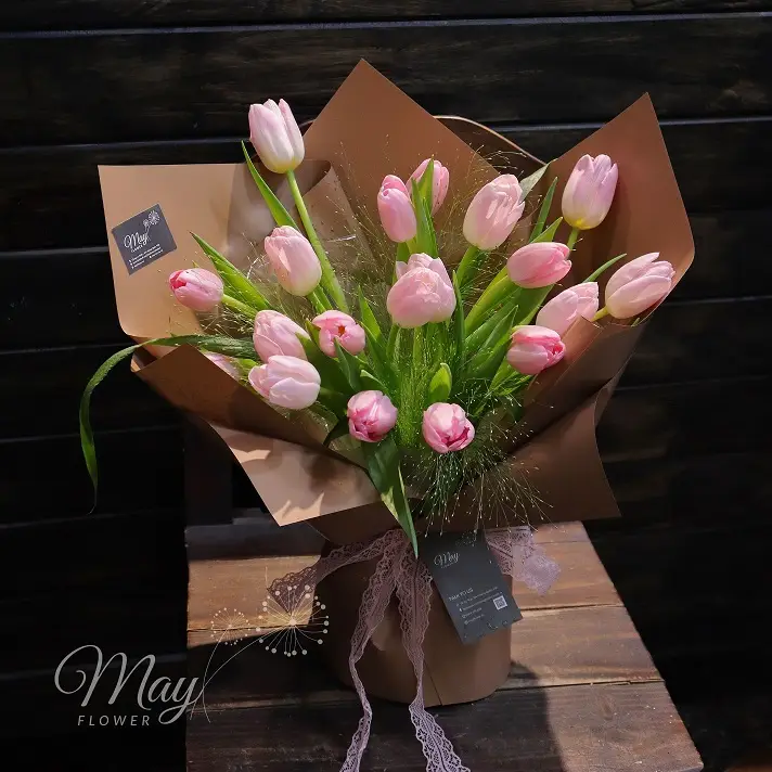 Bó hoa Tulip nhập khẩu Hà Lan